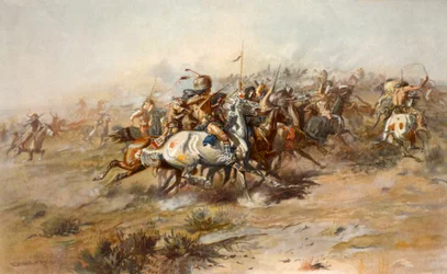 De Slag bij Little Bighorn, juni 1876, uitgegeven 1905